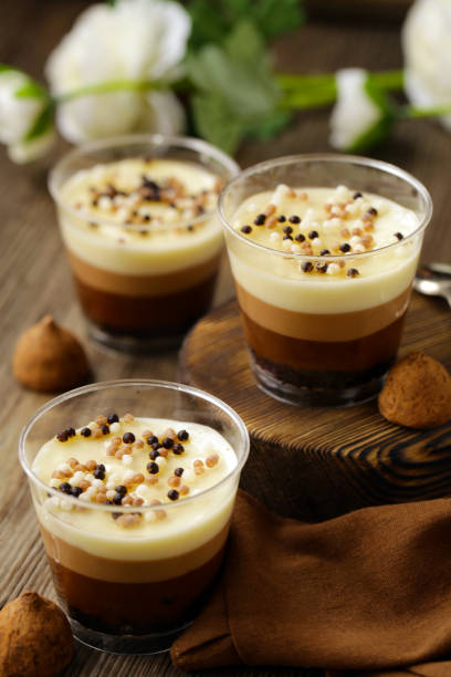 chocolate dessert in a glass