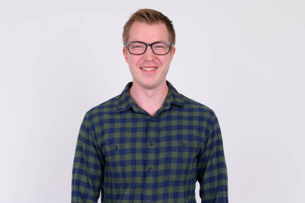 istock Young happy hipster man smiling against white background 1186845543