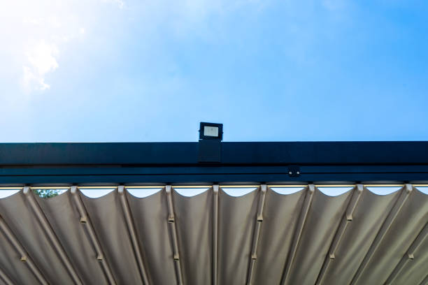 istock Retractable awning for outdoor interior design 1186847264