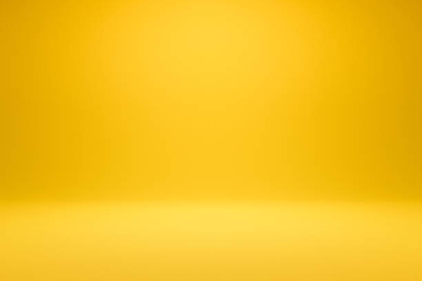 istock Empty yellow background and spotlight with studio for showing or design. Blank backdrop made from cement material. Realistic 3D render. 1186848471