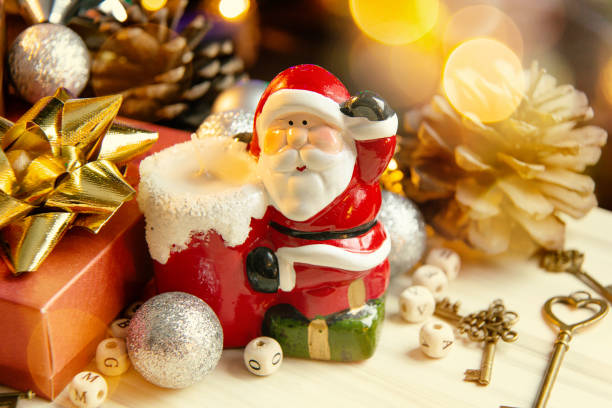 istock Christmas equipment decorations on wood background for holiday concept. 1186852004