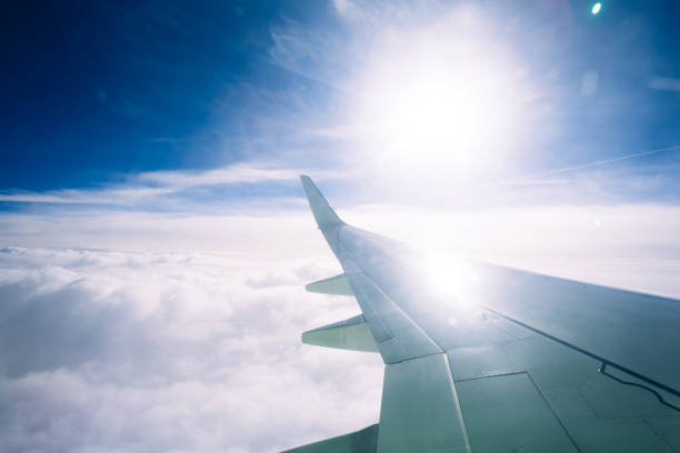 istock view from the window of an airplane flying 1186852835