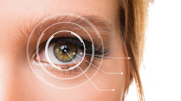 istock Close up woman's eye. Eye ID concept. 1186855362