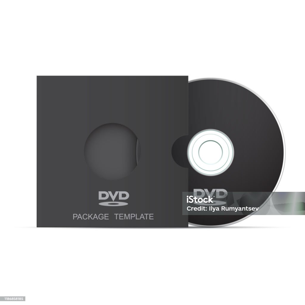 Black Dvd Disc And Package Template For Your Design Vector Stock Black Dvd Disc And Package Template For Your Design Vector Stock