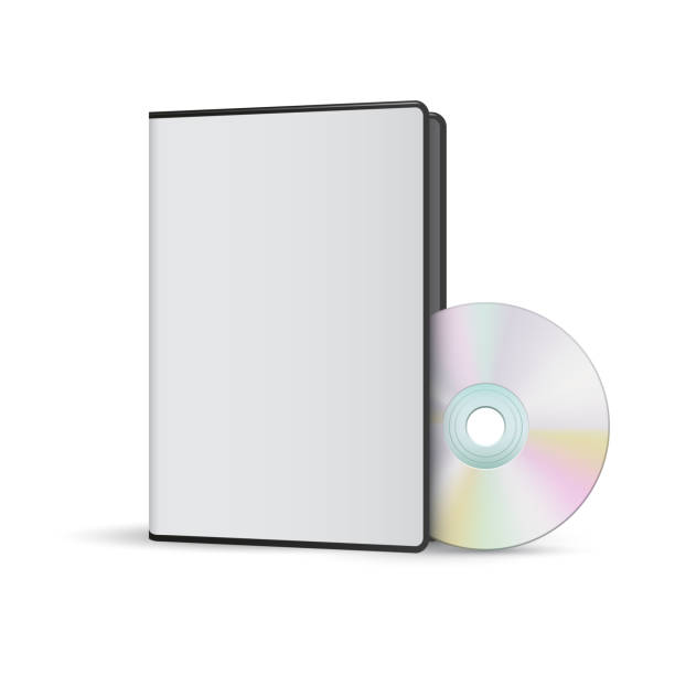 открытый шаблон пакета программного обеспечения dvd, вектор - digital video disk stock illustrations