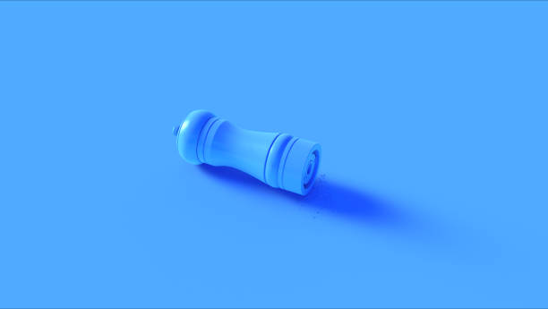 istock Blue Traditional Pepper Peppercorn Mill Grinder Front View 1186859821