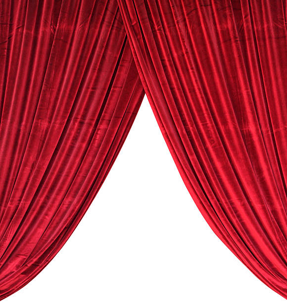 istock Luscious oxblood red slouchy drape curtains  118686292