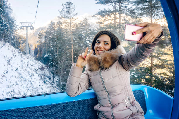 istock Selfie in overhead cable car 1186863768
