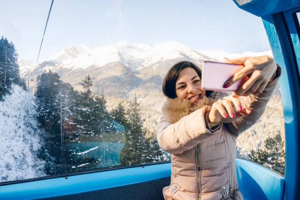 istock Selfie in overhead cable car 1186863776
