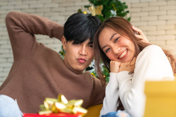 istock Couple portrait Christmas 1186864696