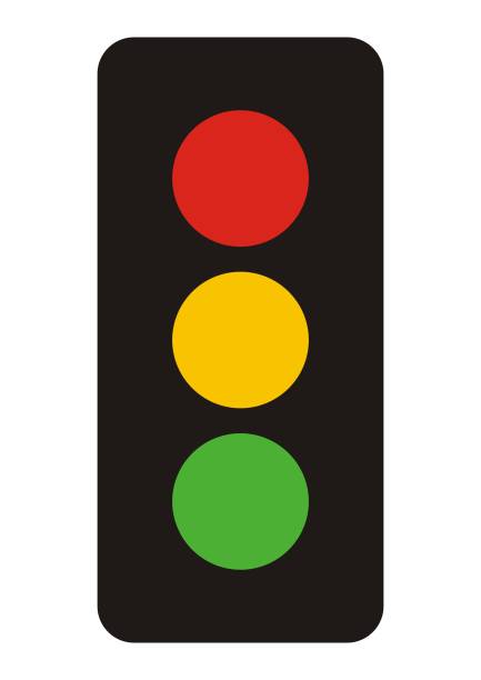 ampel, farben, vektorsymbol auf weißem hintergrund - stoplight stock-grafiken, -clipart, -cartoons und -symbole