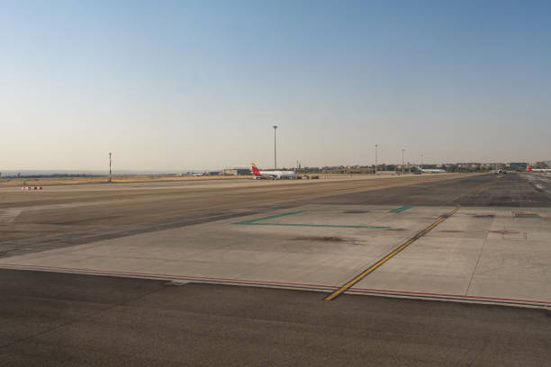 Treadmills in Modern International Airport.