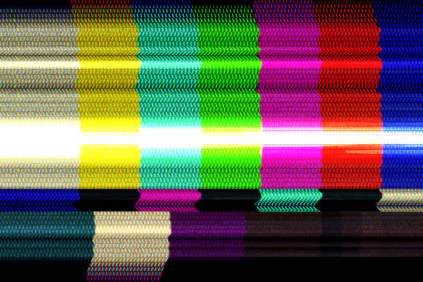 Digital television glitch pattern stock photo