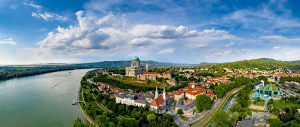 Beautiful city panorama, Esztergom, Hungary