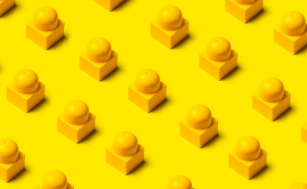 istock Top view of plastic blocks background. Flat lay image of toy background. 1186876281