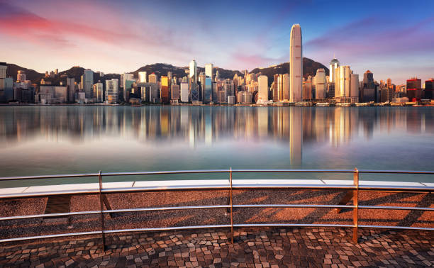 istock Hong Kong, China skyline across Victoria Harbor. 1186876331