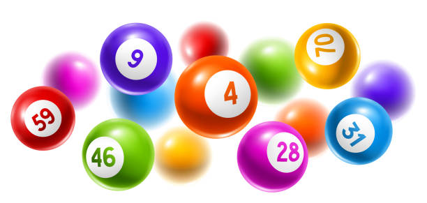 bingo lub loterii kolorowe kulki numery. - ball pool stock illustrations
