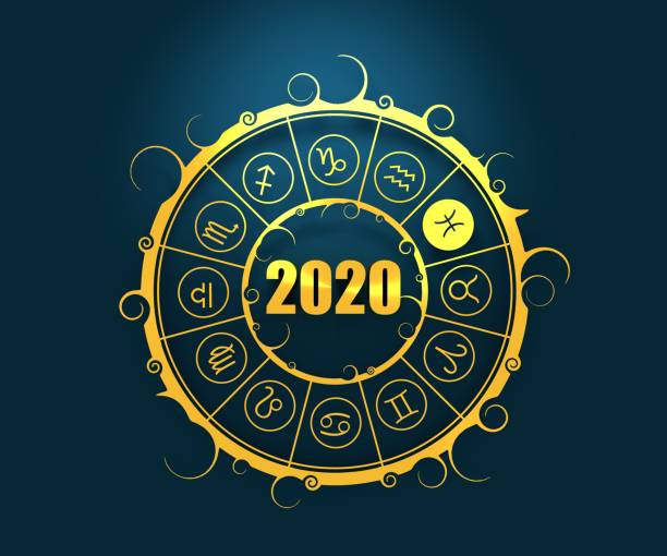 istock Astrology symbols in circle. 1186878351