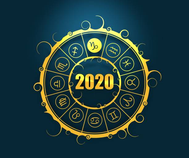 istock Astrology symbols in circle. 1186878366