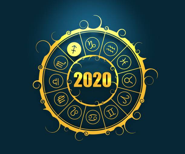 istock Astrology symbols in circle. 1186878381