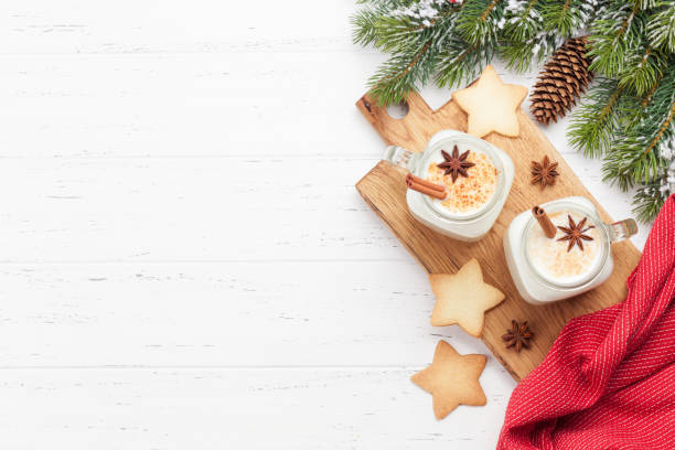istock Eggnog. Traditional christmas cocktail 1186880595
