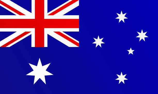 istock Flag of Australia with transition color 1186881325