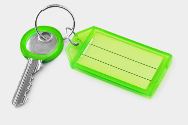 istock Key and green label background 1186883284
