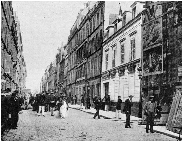 istock Antique photo: Street demonstration in France 1186885275