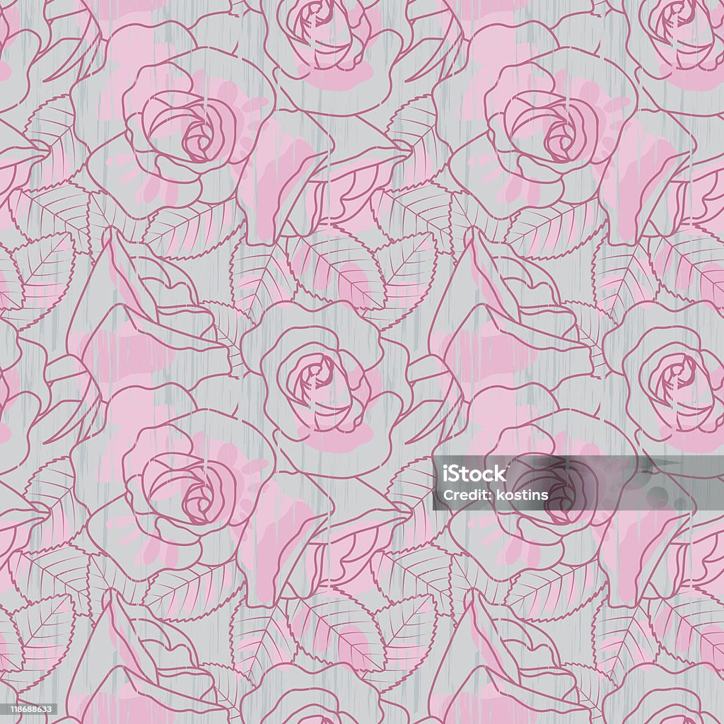 Rose pattern senza bordi - arte vettoriale royalty-free di Astratto