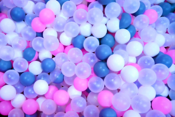 istock Background of colorful plastic balls. Top view 1186888960