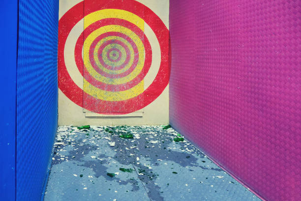 istock Target in the dash for throwing plates and cups against the wall 1186888965