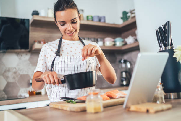 online recipe - fish spice imagens e fotografias de stock