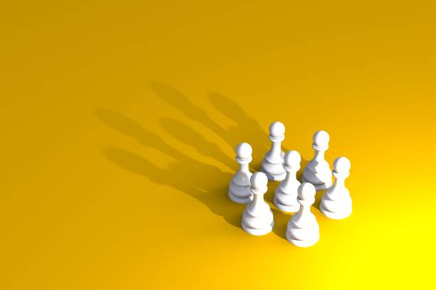 White Chess Pieces on Brown and White Chess Board Close-Up