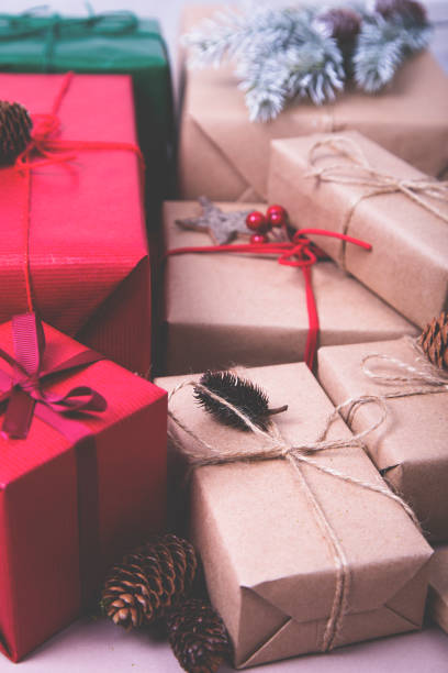 istock Classy Christmas gifts box presents 1186893281