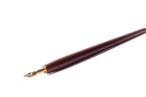 istock Calligraphy Fountain Ink Pen on White 1186894940