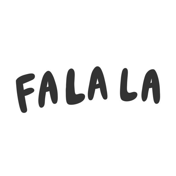 istock Fa la la. Sticker for social media content. Vector hand drawn illustration design. 1186897620