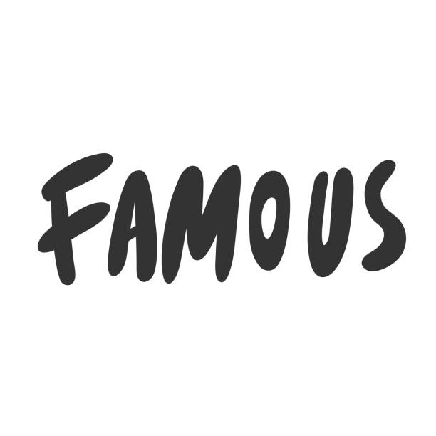 istock Famous. Sticker for social media content. Vector hand drawn illustration design. 1186897710