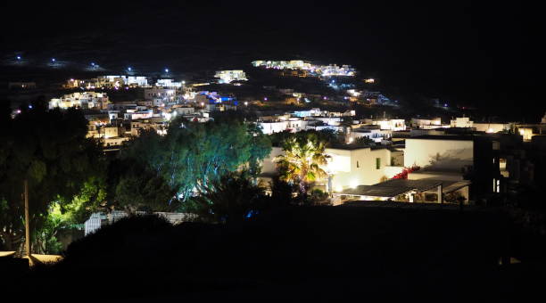 istock Night view of Chora in Folegandros 1186900799