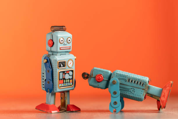 Vintage retro robot tin toy