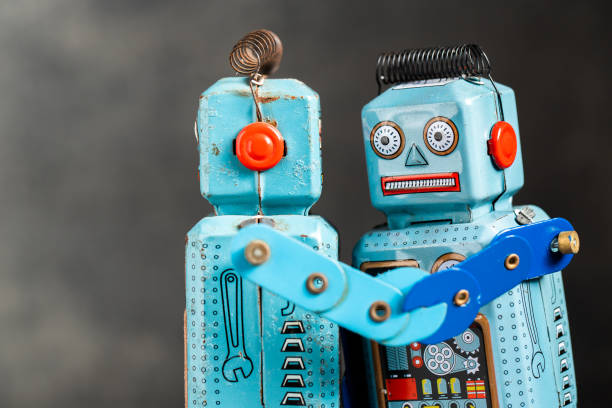 istock Vintage retro robot tin toy 1186902929