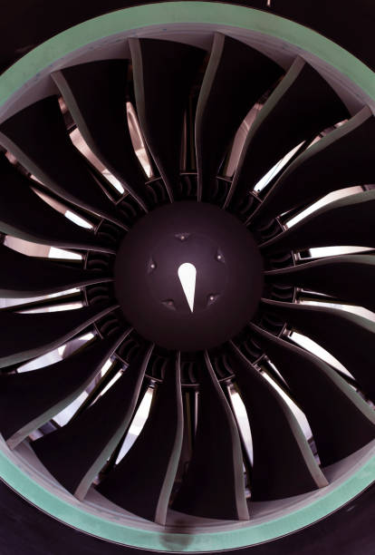 istock Modern turbofan (fanjet) airplane engine. Airbreathing jet engine 1186903701