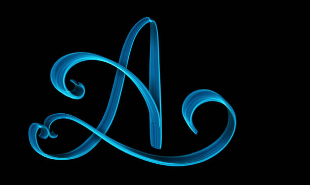 istock Capital letter A lettering 3d illustration isolated on black background 1186904802