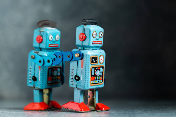istock Vintage retro robot tin toy 1186906485