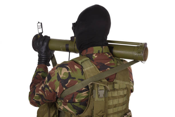 istock Ukrainian paramilitary volunteer with RPG grenade launcher 1186909071