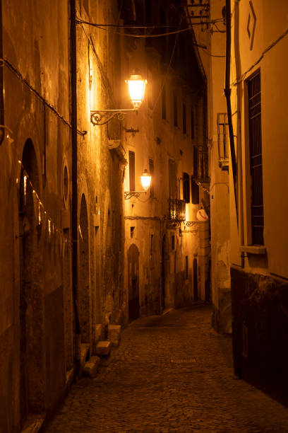 istock Arpino, Italy, by night 1186909309