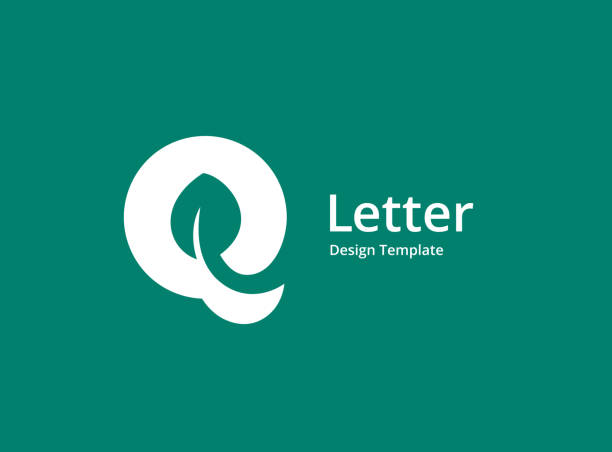 Letter Q with eco leaves logo icon design Letter Q with eco leaves logo icon design letter q stock illustrations