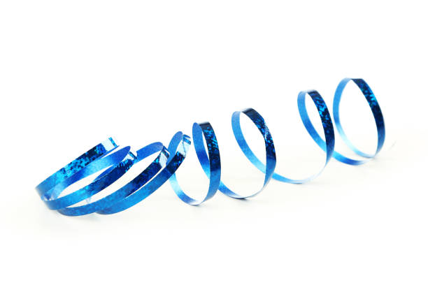istock Blue ribbon isolated on white background 1186910565