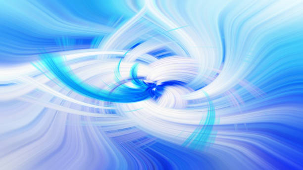istock Abstract form - lights and colors swirled - blue color - defocused 1186911043