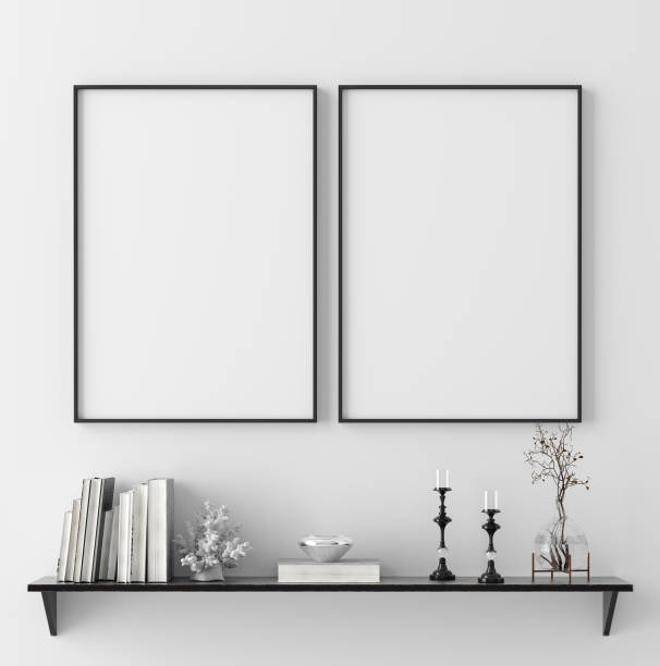istock Poster mock up with decor close up 1186911143