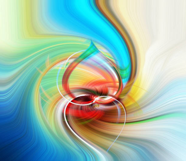 Abstract form - lights and colors swirled